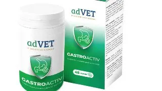 ADVET GastroActiv, supliment sistem digestiv caini, capsule ADVET GastroActiv, XS-XL, supliment sistem digestiv caini si pisici, flacon, 45 capsule