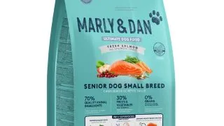 MARLY&DAN Senior Small Breed, XS-S, Somon, hrana uscata fara cereale caini senior, 4kg