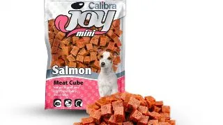 CALIBRA Joy Mini Cube, XS-S, Somon, punguta recompense caini, 70g