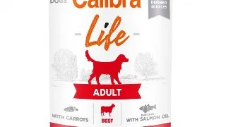 CALIBRA Life, XS-XL, Vita si Morcov, conserva hrana umeda monoproteica fara cereale caini, (pate), 400g