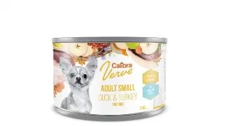 CALIBRA Verve GF Adult Small Breed, XS-S, Rata si Curcan, conserva hrana umeda fara cereale caini, (pate), 200g