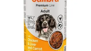 CALIBRA Premium Line, XS-XL, Pui si Ficat, conserva hrana umeda caini, (in sos), 1240g