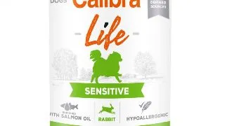 CALIBRA Life Sensitive, XS-XL, Iepure, conserva hrana umeda monoproteica fara cereale caini, sistem digestiv, (pate), 400g