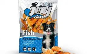 CALIBRA Joy Classic Slice, XS-XL, Peste si Pui, punguta recompense caini, 80g