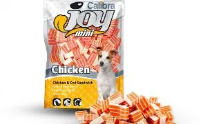 CALIBRA Joy Mini Sandwich, XS-S, Pui si Cod, punguta recompense caini, 70g