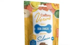 CALIBRA Verve GF Crunchy Snack, XS-XL, Somon, punguta recompense fara cereale caini, 150g