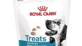 ROYAL CANIN VETERINARY DIET Hypoallergenic Treats, punguta recompense functionale caini, alergii, 230g