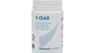 SOFCANIS V-Diar, supliment sistem digestiv caini, capsule SOFCANIS V-Diar, XS-XL, supliment sistem digestiv caini si pisici, flacon, 30 capsule