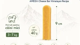 AMEEA Cheese Bar Himalayan Receipe Small, XS-S, Branza, recompense fara cereale caini, 40g