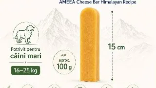 AMEEA Cheese Bar Himalayan Receipe Large, L, Branza, recompense fara cereale caini, 100g