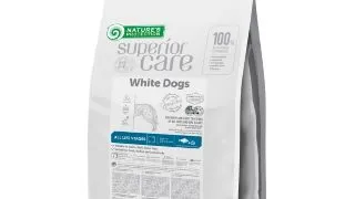 NATURES PROTECTION Superior Care White Dogs, XS-XL, Peste alb, hrana uscata fara cereale caini junior & adult, 10kg