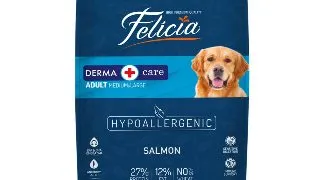 FELICIA Derma Care Adult Medium & Large, M-XL, Somon, hrana uscata continut redus cereale caini, alergii, 15kg