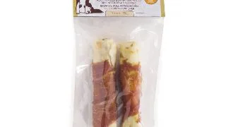 LEOPET Viking Rawhide Roll Filled, M-L, Pui si Ficat de Vita, punguta recompense fara cereale caini, 70g