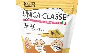 UNICA Classe Frolly, XS-XL, Pui, punguta recompense caini, 400g