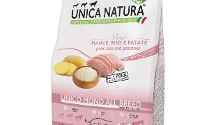 UNICA Natura Mono, M-XL, Porc si Orez, hrana uscata caini, 12kg