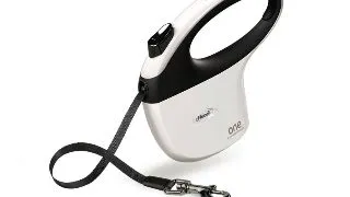 FLEXI One, lesa banda retractabila caini, nylon, alb, XS-L(30kg, 5m)