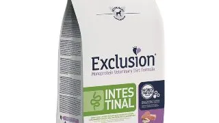 EXCLUSION Monoprotein VD Intestinal Puppy, XS-XL, Porc si Orez, dieta veterinara, hrana uscata caini junior, sistem digestiv, 12kg