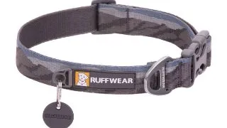 RUFFWEAR Flat Out, zgarda banda caini, ajustabila RUFFWEAR Flat Out Rocky Mountains, zgarda banda caini, ajustabila, albastru si gri, S(28-36  x 2cm)
