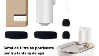SHAW Smart PRO V2, filtre fantana, alb si negru, 1buc