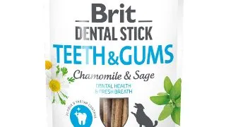 BRIT Dental Stick Teeth & Gums Musetel si Salvie, XS-XL, punguta recompense functionale caini, sensibilitati dentare, 120g