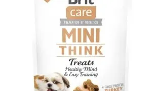 BRIT Care Mini Think, XS-S, Curcan, punguta recompense functionale fara cereale caini, sistem nervos & calmante, 50g