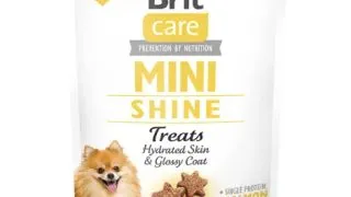 BRIT Care Mini Shine, XS-S, Somon, punguta recompense functionale fara cereale caini, piele & blana, 50g