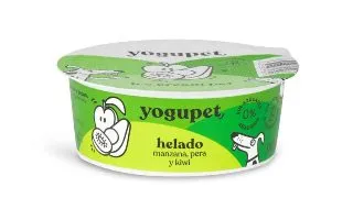 YOGUPET Inghetata cu mar, para si ikiwi, XS-XL, Fructe, recompense caini, 110g
