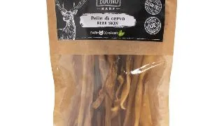 PIU BUONO Piele Uscata de Caprioara, XS-XL, punguta recompense caini, 250g