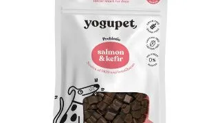 YOGUPET Snack Dog Somon & Kefir, XS-XL, Somon, recompense fara cereale caini, 100g