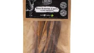 PIU BUONO Strips Intestine de Miel, XS-XL, punguta recompense caini, 50g