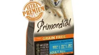 PRIMORDIAL Holistic, XS-XL, Rata si Pastrav, hrana uscata fara cereale caini, 12kg