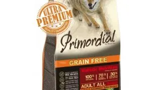 PRIMORDIAL Holistic, XS-XL, Bizon si Macrou, hrana uscata fara cereale caini, 12kg