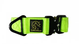 EURO JOE Tactical, zgarda caini, ajustabila, nylon, verde, catarama Cobra, L(26-52 x 3.8cm)