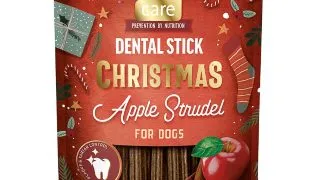 BRIT Christmas Dental Stick Apple Strudel, XS-XL, Mere, punguta recompense caini, 250g