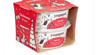 YOGUPET Christmas iaurt cu turron, XS-XL, recompense caini, (topping), multipack, 110g x 2buc