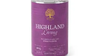 ESSENTIAL Highland Living, XS-XL, Curcan si Rata, conserva hrana umeda fara cereale caini, (pate), 400g