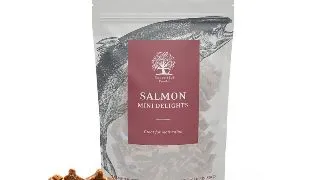 ESSENTIAL Mini Delights, XS-S, Somon, punguta recompense fara cereale caini, 100g