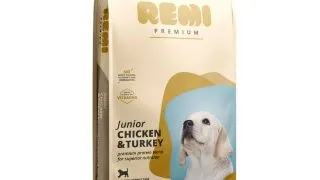 REMI PREMIUM Junior Medium&Large, M-XL, Pui si Curcan, hrana uscata caini junior, 12.5kg