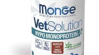 MONGE VETSOLUTION Hypo Monoprotein, XS-XL, Miel, dieta veterinara, conserva hrana umeda monoproteica fara cereale caini, alergii, (pate), 400g