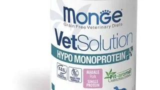 MONGE VETSOLUTION Hypo Monoprotein, XS-XL, Porc, dieta veterinara, conserva hrana umeda monoproteica fara cereale caini, alergii, (pate), 400g