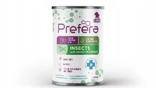 PREFERA MPD Puppies, XS-XL, Insecte, dieta veterinara, conserva hrana umeda monoproteica fara cereale caini junior, (in suc propriu), 400g