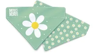 MAX & MOLLY Bandana Margarite, accesoriu bandana caini, poliester, verde, M-L(22.5 x 17   x 4.5cm)
