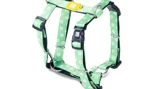 MAX & MOLLY Margarite, ham prindere dubla(piept&spate) caini, poliester, verde, catarama trident, M(59-72  x 2cm)