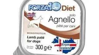 FORZA10 Monodiet Solo, XS-XL, Miel, dieta veterinara, tavita hrana umeda monoproteica caini, alergii, (pate), 300g