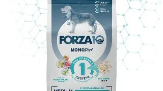 FORZA10 Monodiet Medium Adult, M, Peste, dieta veterinara, hrana uscata monoproteica caini, alergii, 12kg