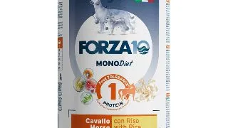 FORZA10 Monodiet, XS-XL, Cal si Orez, dieta veterinara, conserva hrana umeda monoproteica caini, alergii, (pate), 400g