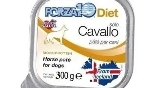 FORZA10 Monodiet Solo, XS-XL, Cal, dieta veterinara, tavita hrana umeda monoproteica caini, alergii, (pate), 300g