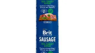 Hrana umeda pentru caini Brit, Salam, Curcan si Mazare, 800g