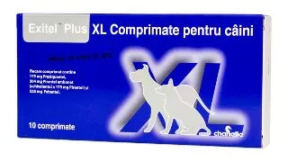 EXITEL Plus XL, deparazitare interna caini, L-XL, comprimate, Porc, 10buc