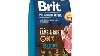 BRIT Premium By Nature Sensitive, Miel, hrana uscata caini, sensibilitati digestive, 15kg + 3kg GRATUIT